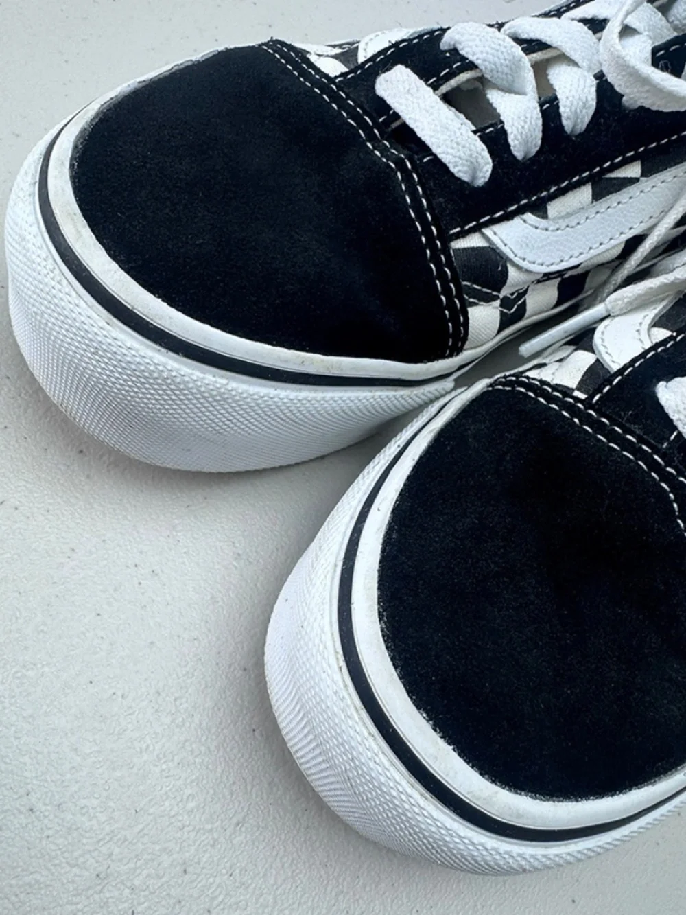VANS Old Skool Black White Checkerboard Canvas Lace Up Sneakers: Men 5.5 Women 7 - Picture 8 of 10